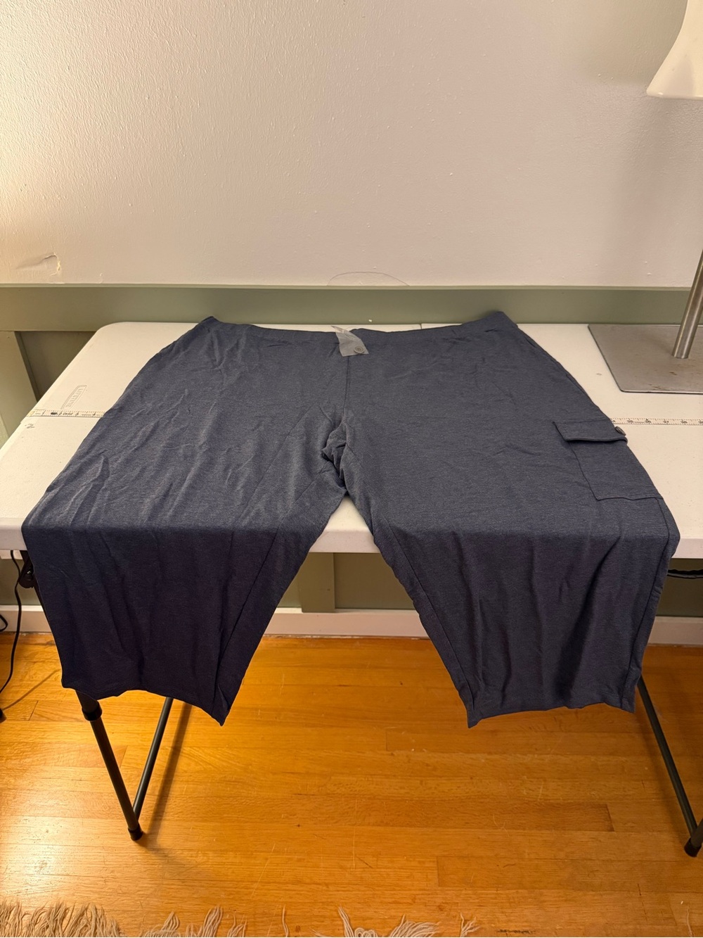 Susan Graver Heather Blue Track Joggers